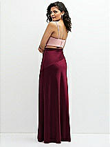 Rear View Thumbnail - Cabernet Satin Mix-and-Match High Waist Seamed Bias Skirt