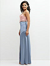 Side View Thumbnail - Cloudy Satin Mix-and-Match High Waist Seamed Bias Skirt