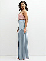 Side View Thumbnail - Mist Satin Mix-and-Match High Waist Seamed Bias Skirt