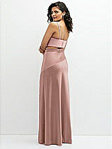 Rear View Thumbnail - Neu Nude Satin Mix-and-Match High Waist Seamed Bias Skirt