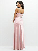 Alt View 2 Thumbnail - Ballet Pink Satin Mix-and-Match Draped Midriff Top