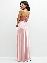 Alt View 2 Thumbnail - Desert Rose Satin Mix-and-Match Draped Midriff Top