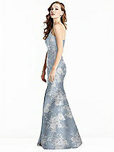 Side View Thumbnail - Porcelain Blue Seraphina Floral Bella Bridesmaids Dress BB137