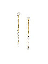 Alt View 1 Thumbnail - Natural Double Pearl Drop Earrings