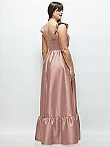 Alt View 3 Thumbnail - Neu Nude Satin Corset Maxi Dress with Ruffle Straps & Skirt