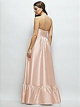 Rear View Thumbnail - Cameo Strapless Cat-Eye Boned Bodice Maxi Dress with Ruffle Hem