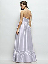 Rear View Thumbnail - Silver Dove Strapless Cat-Eye Boned Bodice Maxi Dress with Ruffle Hem