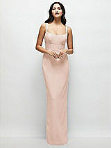 Front View Thumbnail - Cameo Corset Midriff Crepe Column Maxi Dress