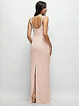 Rear View Thumbnail - Cameo Corset Midriff Crepe Column Maxi Dress