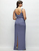 Alt View 3 Thumbnail - French Blue Corset Midriff Crepe Column Maxi Dress