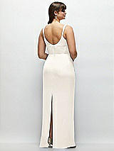 Alt View 3 Thumbnail - Ivory Corset Midriff Crepe Column Maxi Dress