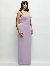 Alt View 2 Thumbnail - Lilac Haze Corset Midriff Crepe Column Maxi Dress