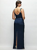 Alt View 3 Thumbnail - Midnight Navy Corset Midriff Crepe Column Maxi Dress