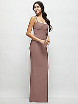 Side View Thumbnail - Sienna Corset Midriff Crepe Column Maxi Dress