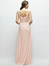 Rear View Thumbnail - Cameo Square Neck Chiffon Maxi Dress with Circle Skirt