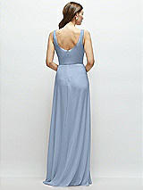 Rear View Thumbnail - Cloudy Square Neck Chiffon Maxi Dress with Circle Skirt