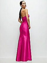 Side View Thumbnail - Think Pink Strapless Cuff Neckline Satin Trumpet Gown