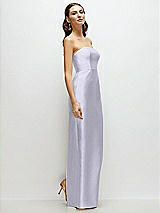 Side View Thumbnail - Silver Dove Strapless Satin Column Dress with Back Slit