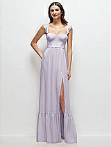 Front View Thumbnail - Moondance Ruffle Strap Chiffon Bustier Maxi Dress with Ruffle Hem A-Line Skirt