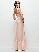 Rear View Thumbnail - Cameo Ruffle Strap Chiffon Bustier Maxi Dress with Ruffle Hem A-Line Skirt