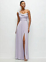 Front View Thumbnail - Moondance Chiffon One-Shoulder Maxi Dress with Draped Cowl Neckline