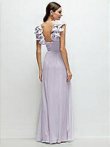 Rear View Thumbnail - Moondance Dramatic Ruffle Edge Strap Chiffon Maxi Dress