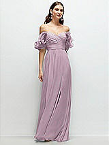 Alt View 1 Thumbnail - Suede Rose Dramatic Ruffle Edge Strap Chiffon Maxi Dress