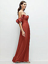 Alt View 2 Thumbnail - Amber Sunset Dramatic Ruffle Edge Strap Chiffon Maxi Dress