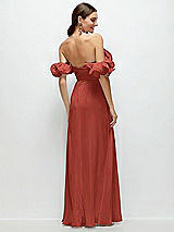 Alt View 3 Thumbnail - Amber Sunset Dramatic Ruffle Edge Strap Chiffon Maxi Dress