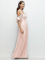 Alt View 2 Thumbnail - Blush Dramatic Ruffle Edge Strap Chiffon Maxi Dress