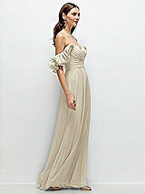 Alt View 2 Thumbnail - Champagne Dramatic Ruffle Edge Strap Chiffon Maxi Dress