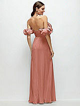 Alt View 3 Thumbnail - Desert Rose Dramatic Ruffle Edge Strap Chiffon Maxi Dress