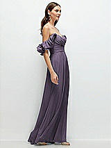 Alt View 2 Thumbnail - Lavender Dramatic Ruffle Edge Strap Chiffon Maxi Dress