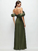 Alt View 3 Thumbnail - Olive Green Dramatic Ruffle Edge Strap Chiffon Maxi Dress