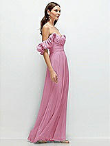 Alt View 2 Thumbnail - Powder Pink Dramatic Ruffle Edge Strap Chiffon Maxi Dress