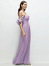 Alt View 2 Thumbnail - Pale Purple Dramatic Ruffle Edge Strap Chiffon Maxi Dress