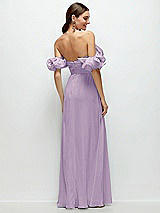 Alt View 3 Thumbnail - Pale Purple Dramatic Ruffle Edge Strap Chiffon Maxi Dress