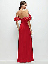 Alt View 3 Thumbnail - Parisian Red Dramatic Ruffle Edge Strap Chiffon Maxi Dress