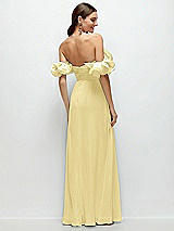 Alt View 3 Thumbnail - Pale Yellow Dramatic Ruffle Edge Strap Chiffon Maxi Dress