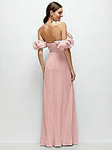 Alt View 3 Thumbnail - Rose - PANTONE Rose Quartz Dramatic Ruffle Edge Strap Chiffon Maxi Dress