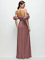 Alt View 3 Thumbnail - Rosewood Dramatic Ruffle Edge Strap Chiffon Maxi Dress