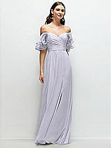 Alt View 1 Thumbnail - Silver Dove Dramatic Ruffle Edge Strap Chiffon Maxi Dress