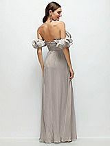 Alt View 3 Thumbnail - Taupe Dramatic Ruffle Edge Strap Chiffon Maxi Dress