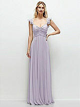 Front View Thumbnail - Moondance Convertible Ruffle Strap Chiffon Maxi Dress with Full Circle Skirt