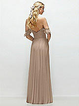 Alt View 3 Thumbnail - Topaz Convertible Ruffle Strap Chiffon Maxi Dress with Full Circle Skirt