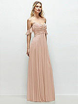 Alt View 2 Thumbnail - Cameo Convertible Ruffle Strap Chiffon Maxi Dress with Full Circle Skirt