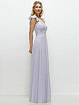 Side View Thumbnail - Silver Dove Convertible Ruffle Strap Chiffon Maxi Dress with Full Circle Skirt