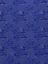 Front View Thumbnail - Cobalt Jacquard Cobalt Floral Metallic Jacquard Fabric by the Yard