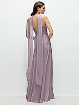 Rear View Thumbnail - Lilac Dusk Skinny Chiffon Scarf