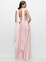 Rear View Thumbnail - Ballet Pink Skinny Chiffon Scarf